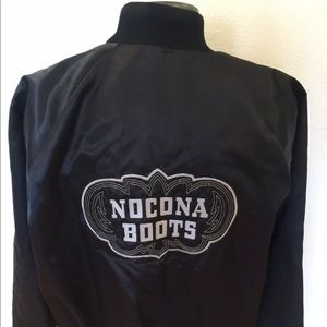 Vintage Nocona Boots Black Satin Jacket XL